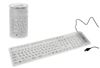 Изображение Клавиатура проводная гибкая с номеронабирателем JGH-6109, пластик USB белая