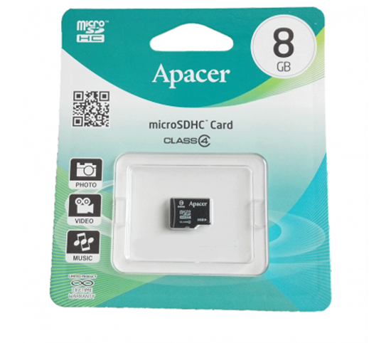 Изображение Micro SDHC Apacer 8GB CLASS4 (без адаптера)