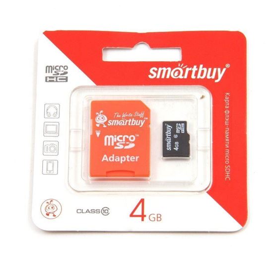 Изображение Micro SD Smart Buy 4GB( с адаптером SD)
