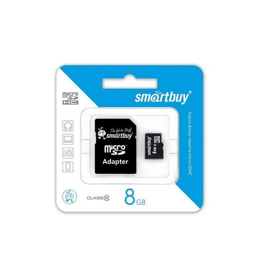 Изображение Micro SD Smart Buy 8GB( с адаптером SD)