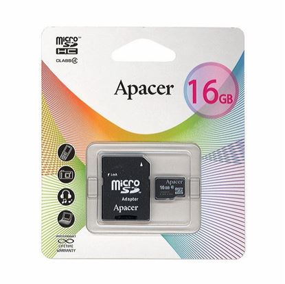 Изображение Micro SDHC Apacer 16 GB Class 4 (с адаптером SD)
