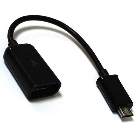 Изображение  Кабель OTG - Micro USB чёрный