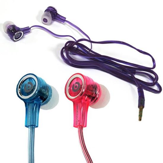Изображение Наушники вакуумные Monster Beats № 1 (MP3, CD, iPod, iPhone) в пакете голубые
