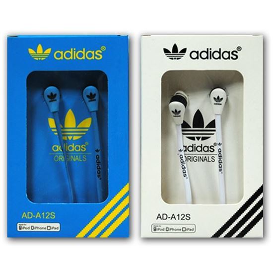 Изображение Наушники вакуумные Adidas AD-A12S (MP3, CD, iPod, iPhone, iPad) в коробке голубые