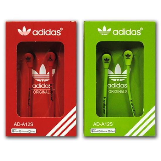 Изображение Наушники вакуумные Adidas AD-A12S (MP3, CD, iPod, iPhone, iPad) в коробке красные