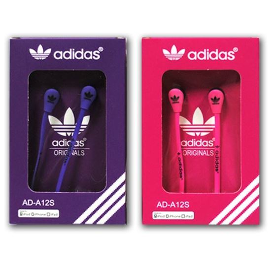 Изображение Наушники вакуумные Adidas AD-A12S (MP3, CD, iPod, iPhone, iPad) в коробке фиолетовые