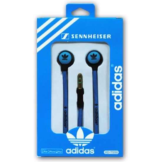 Изображение Наушники вакуумные Adidas AD-TS50 (MP3, CD, iPod, iPhone, iPad) в коробке голубые