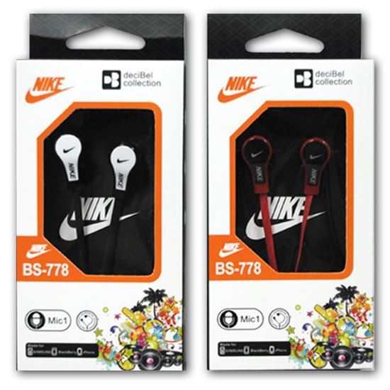 Изображение Наушники вакуумные Nike BS-778 (MP3, CD, iPod, iPhone, iPad) в коробке красные