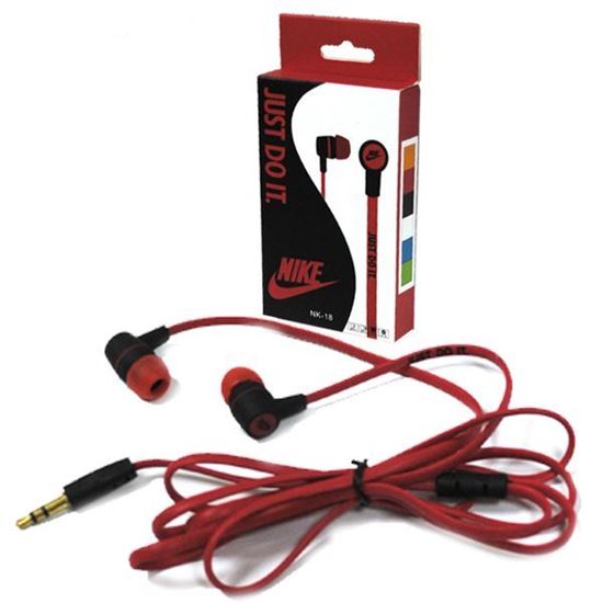 Изображение Наушники вакуумные Nike NK-18 (MP3, CD, iPod, iPhone, iPad) в коробке красные