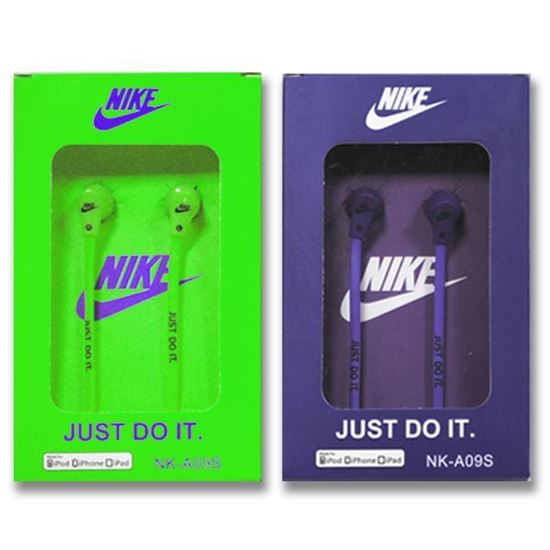 Изображение Наушники вакуумные Nike NK-A09S (MP3, CD, iPod, iPhone, iPad) в коробке зелёные