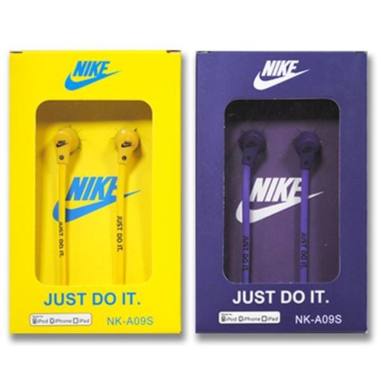 Изображение Наушники вакуумные Nike NK-A09S (MP3, CD, iPod, iPhone, iPad) в коробке фиолетовые