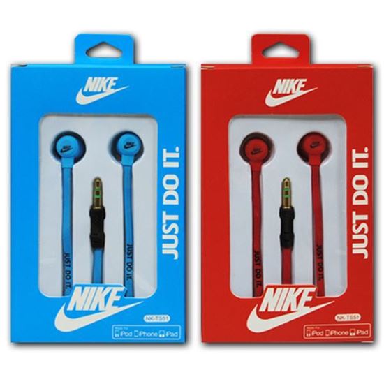 Изображение Наушники вакуумные Nike NK-TS51 (MP3, CD, iPod, iPhone, iPad) в коробке голубые