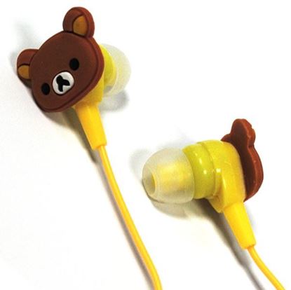 Изображение Нaушники вакуумные для MP3 в маленькой коробочке Медвежонок Rilakkuma