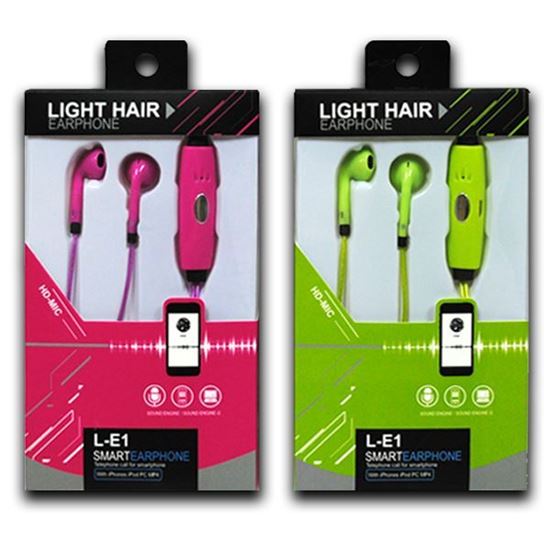 Изображение HF гарнитура Light HAIR Earphone L-E1 световая для Apple/Samsung/Lenovo