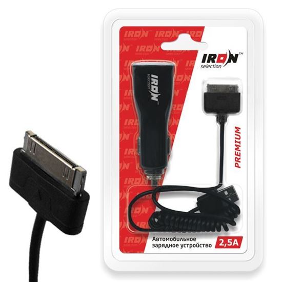 Изображение Автомобильное з/у USB с кабелем IRON Selection Premium (2.5 А - 2 USB) для Samsung P1000/Galaxy Tab