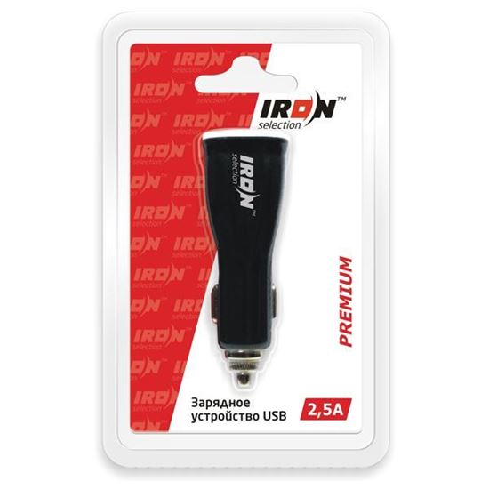 Изображение Автомобильное з/у IRON Selection Premium (2.5 А - 2 USB) - адаптер USB