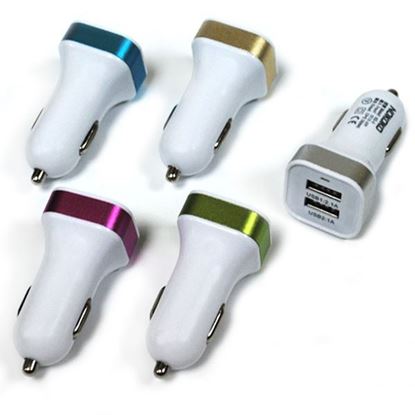Изображение Автомобильный адаптер 2 USB в пакете IRON Selection квадратный (2.1A и 1А)