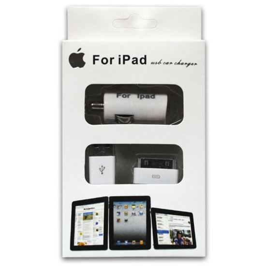 Изображение Набор 2 в 1 автомобильное з/у USB (2,1 А) + кабель для iPad Mini в коробочке