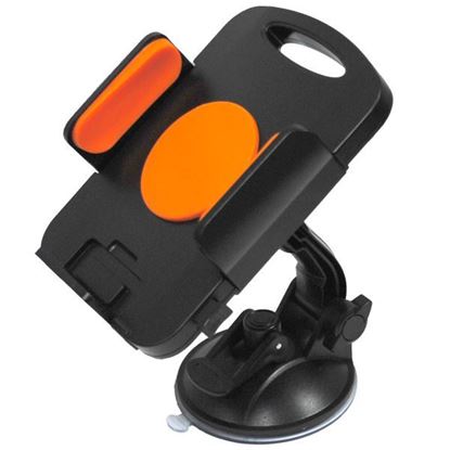 Изображение Автодержатель на ножке для планшета 7"-11" ZYZ-139 чёрно-оранжевый