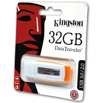 Изображение USB накопитель Kingstоn 32Gb бело-жёлтый