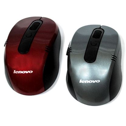 Изображение Мышь компьютерная беспроводная Lenovo фигурная чёрно-красная