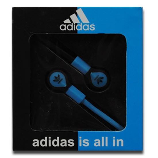 Изображение Наушники вакуумные Adidas AD-8 (MP3, CD, iPod, iPhone, iPad) в коробке голубые