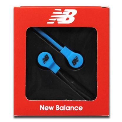 Изображение Наушники вакуумные New Balance NB-11 (MP3, CD, iPod, iPhone, iPad) в коробке голубые