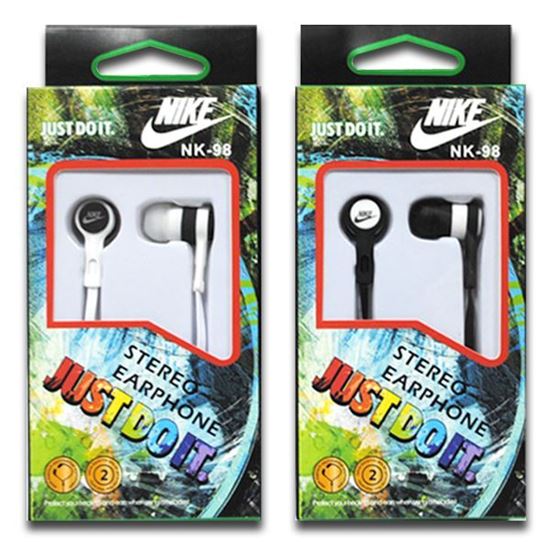 Изображение Наушники вакуумные Nike NK-98 (MP3, CD, iPod, iPhone, iPad) в коробке белые