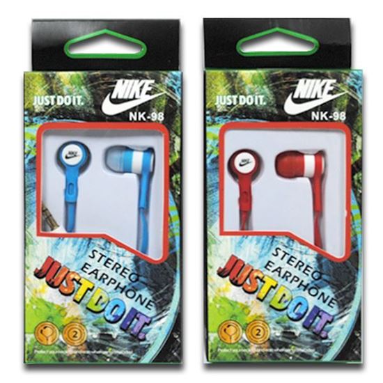 Изображение Наушники вакуумные Nike NK-98 (MP3, CD, iPod, iPhone, iPad) в коробке голубые