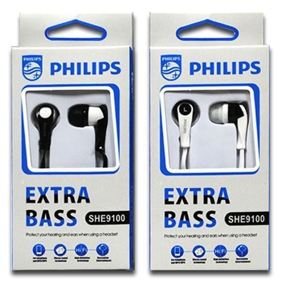 Изображение Наушники вакуумные PHILIPS SHE9100 (MP3, CD, iPod, iPhone, iPad) в коробке голубые