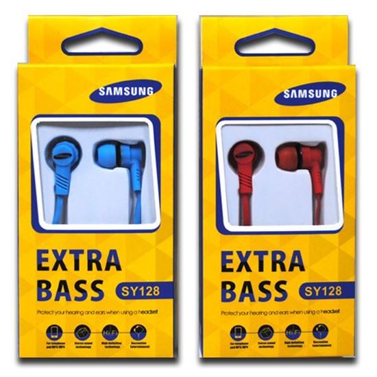 Изображение Наушники вакуумные Samsung SY-128 (MP3, CD, iPod, iPhone, iPad) в коробке голубые
