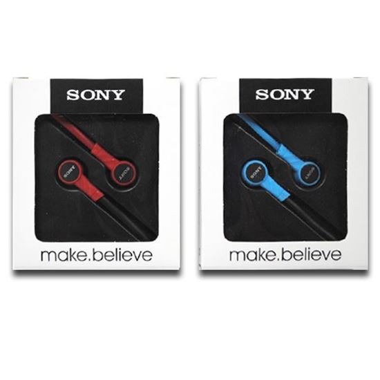 Изображение Наушники вакуумные Sony SN-12 (MP3, CD, iPod, iPhone, iPad) в коробке голубые