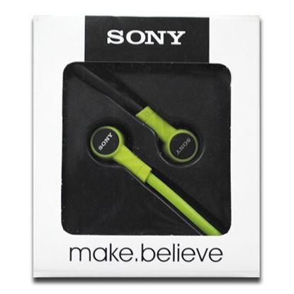 Изображение Наушники вакуумные Sony SN-12 (MP3, CD, iPod, iPhone, iPad) в коробке зелёные