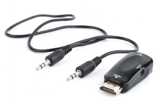 Изображение Переходник HDMI-VGA Cablexpert A-HDMI-VGA-02, 19M/15F, Jack3.5 аудиовыход